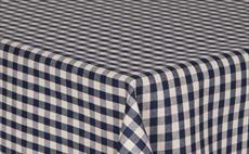 Navy Check Tablecloth